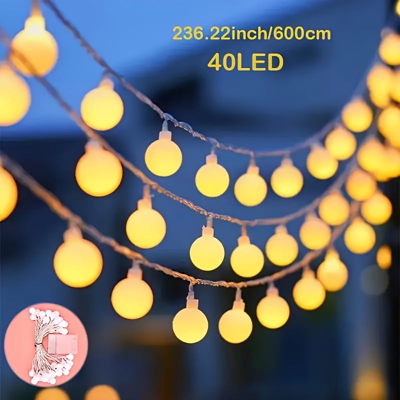 1pc LED Fairy Lights - Battery-Powered Colorful and White Christmas Decor, Suitable for Bedroom, Living Room, Trees, Fireplace Mantel | Winter Theme Decoration | Battery-Operated String Lights