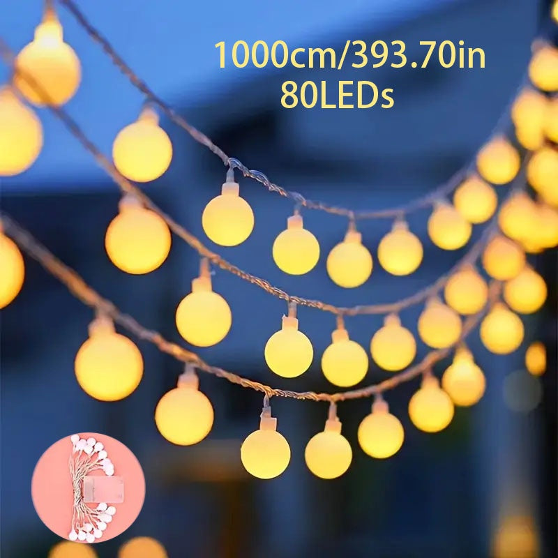 1pc LED Fairy Lights - Battery-Powered Colorful and White Christmas Decor, Suitable for Bedroom, Living Room, Trees, Fireplace Mantel | Winter Theme Decoration | Battery-Operated String Lights