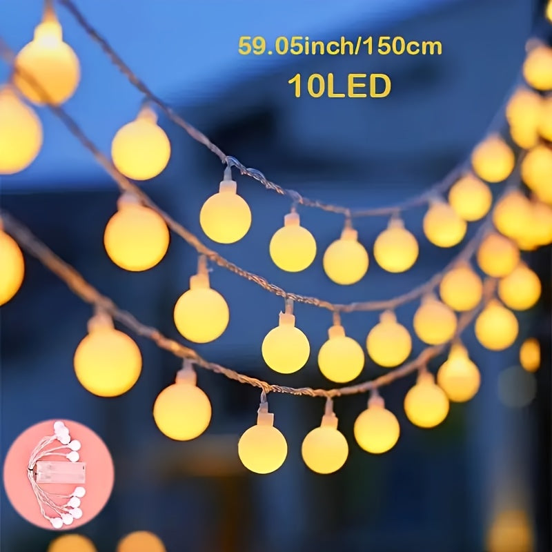 1pc LED Fairy Lights - Battery-Powered Colorful and White Christmas Decor, Suitable for Bedroom, Living Room, Trees, Fireplace Mantel | Winter Theme Decoration | Battery-Operated String Lights