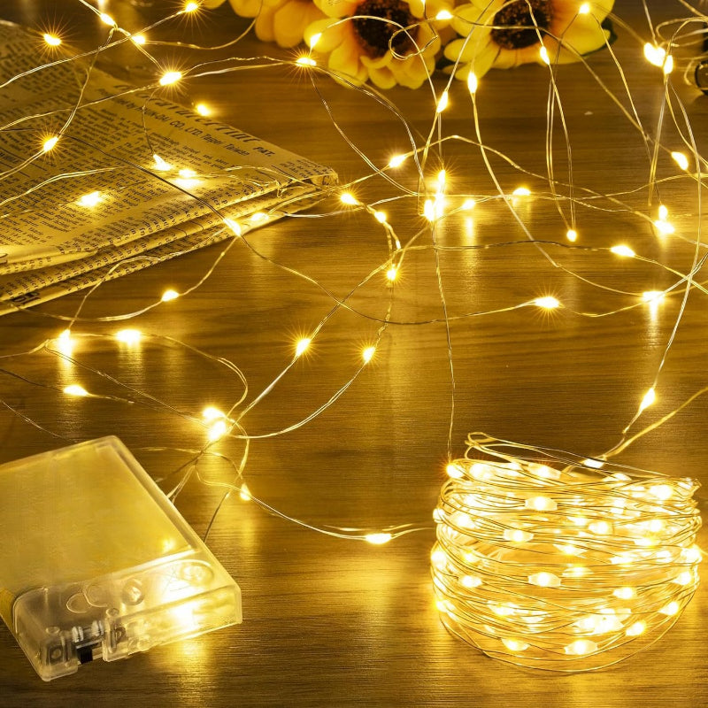 Set of 4 Battery-Operated Fairy Lights, 118.11 inch Long with 30 Leds, Perfect for Decorating Indoors for Occasions Like Weddings, Christmas, And Various Festivals Throughout The Year