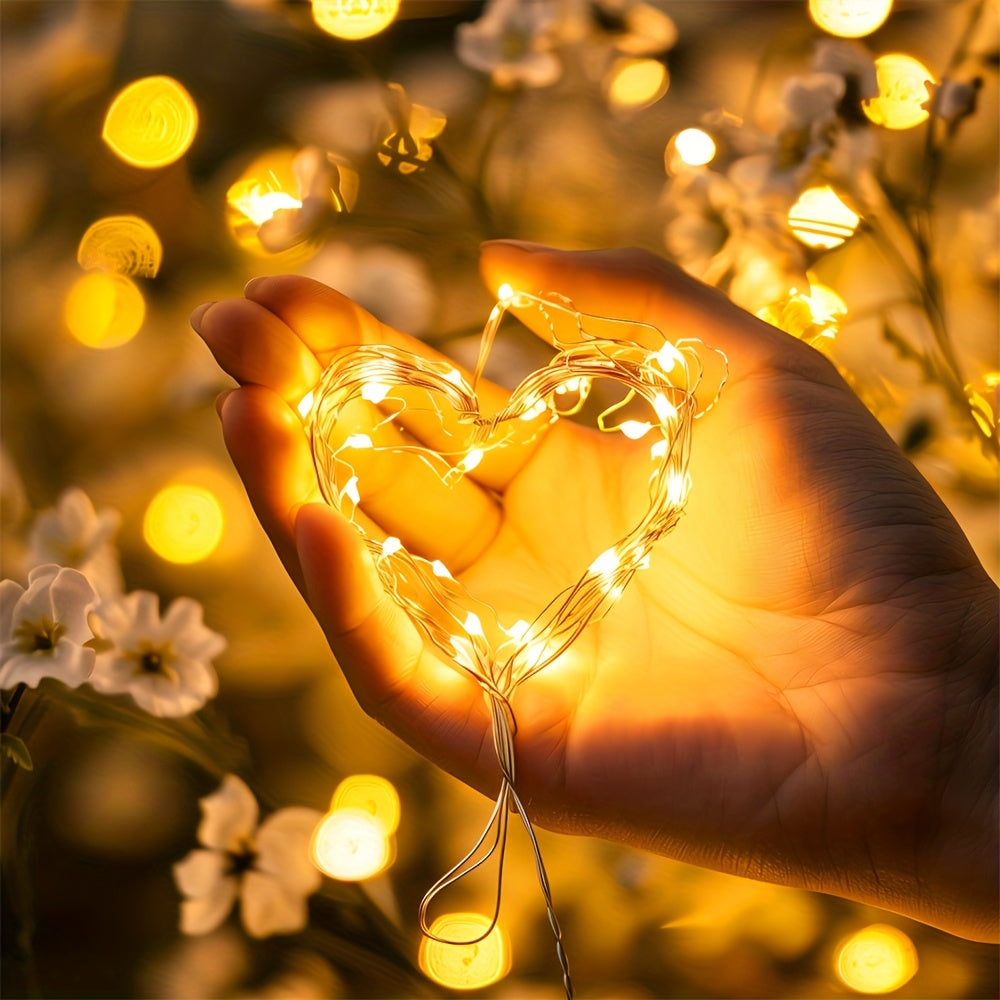 3m\u002F9.84ft 30 LED Warm White\u002FColor Fairy String Lights - Dimmable Flicker\u002FStrobe Effect, Suitable for Christmas Trees, Parties, Home, Bedroom, Trees and Holiday Decorations, Battery Powered (Batteries Not Included)