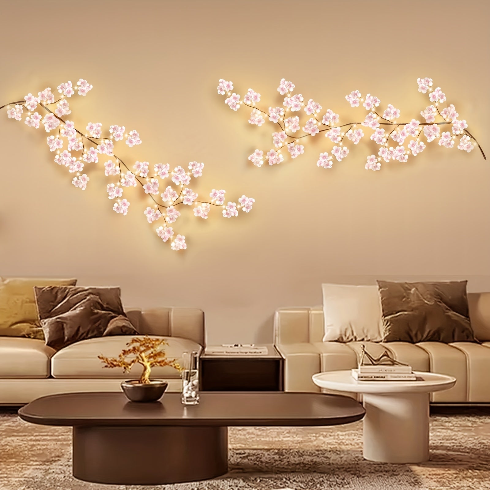 1pc, Fairy String Lights USB Powered 100LED LED Christmas Lights 8 Modes 1.8m\u002F5.91ft Artificial Cherry Blossom Magic Vine Lights for Indoor Outdoor Wedding Valentine's Day Halloween Garden Yard Bedroom Wall Decorations (Batteries Not Included)