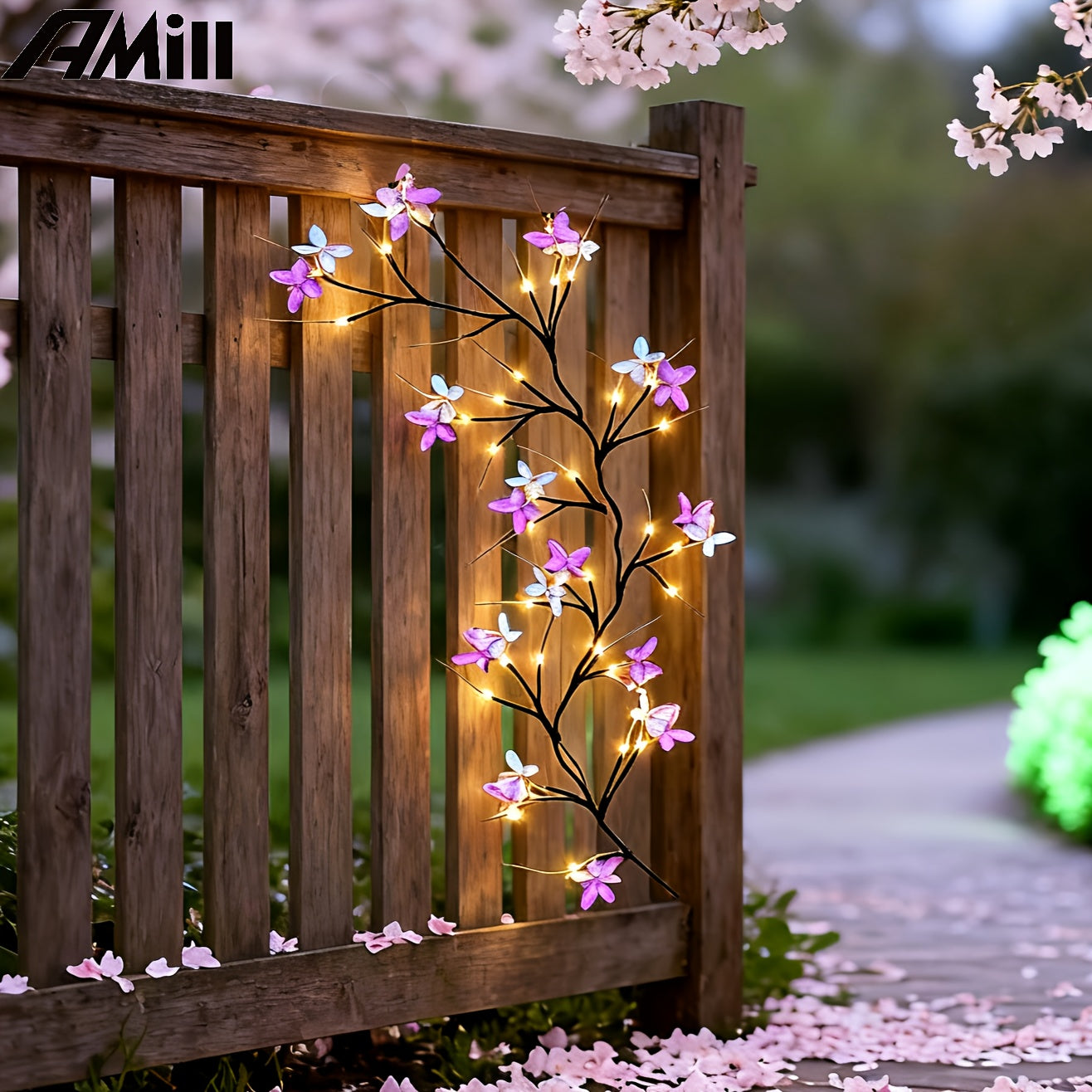 USB Powered Butterfly Tree Branch Light | 8 Modes, 39\u002F70 Inch Warm Light, Hanging Butterfly Decoration, Suitable for Bedrooms, Living Rooms, Walls, Ideal for Valentine'S Day, New Year, Ramadan, Wedding Atmosphere, Best Gift - AMILL