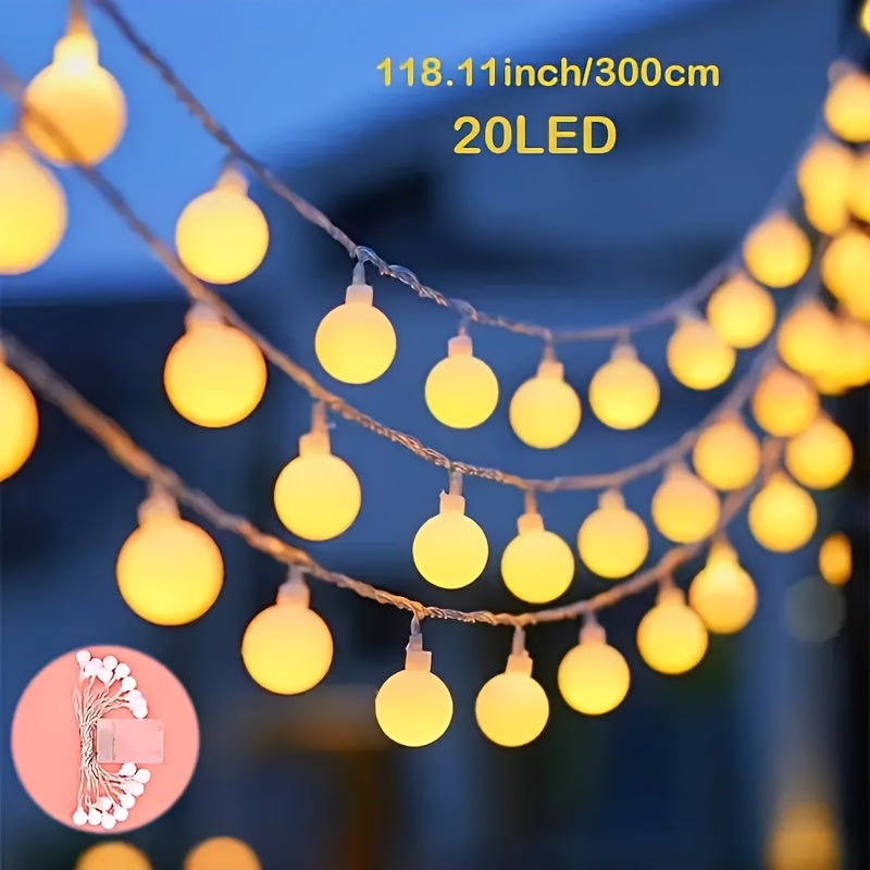 1pc LED Fairy Lights - Battery-Powered Colorful and White Christmas Decor, Suitable for Bedroom, Living Room, Trees, Fireplace Mantel | Winter Theme Decoration | Battery-Operated String Lights
