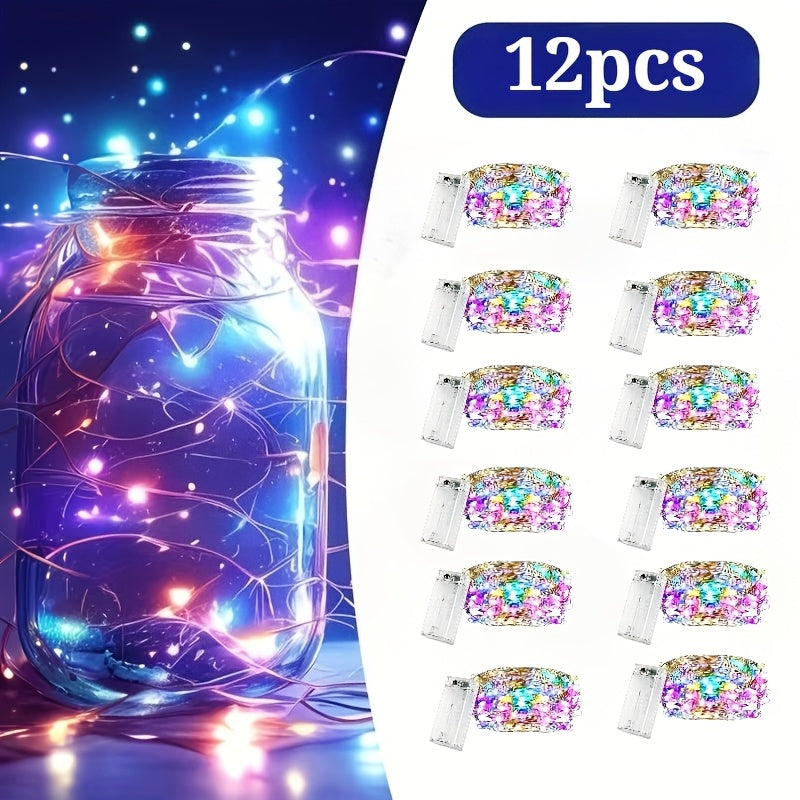 3m\u002F9.84ft 30 LED Warm White\u002FColor Fairy String Lights - Dimmable Flicker\u002FStrobe Effect, Suitable for Christmas Trees, Parties, Home, Bedroom, Trees and Holiday Decorations, Battery Powered (Batteries Not Included)