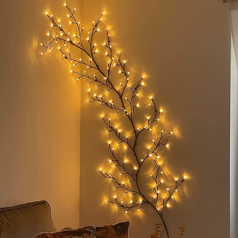 72 Bendable LED Willow Vine String Lights | 8 Modes, USB Powered, Suitable for Wedding Decoration, Living Room, Coffee Shop, Bedroom, and Other Areas Lighting, Ideal for Christmas and Holiday Gifts