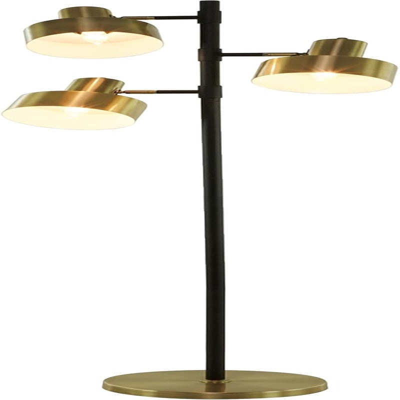 Metal Floor Lamp with Rotating Shades, 20 x 11 x 67 Gold