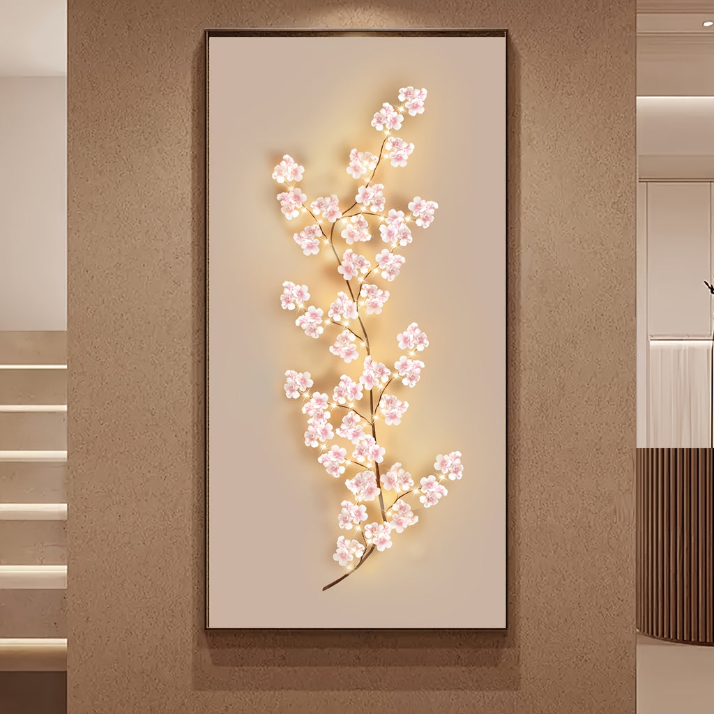 1pc, Fairy String Lights USB Powered 100LED LED Christmas Lights 8 Modes 1.8m\u002F5.91ft Artificial Cherry Blossom Magic Vine Lights for Indoor Outdoor Wedding Valentine's Day Halloween Garden Yard Bedroom Wall Decorations (Batteries Not Included)