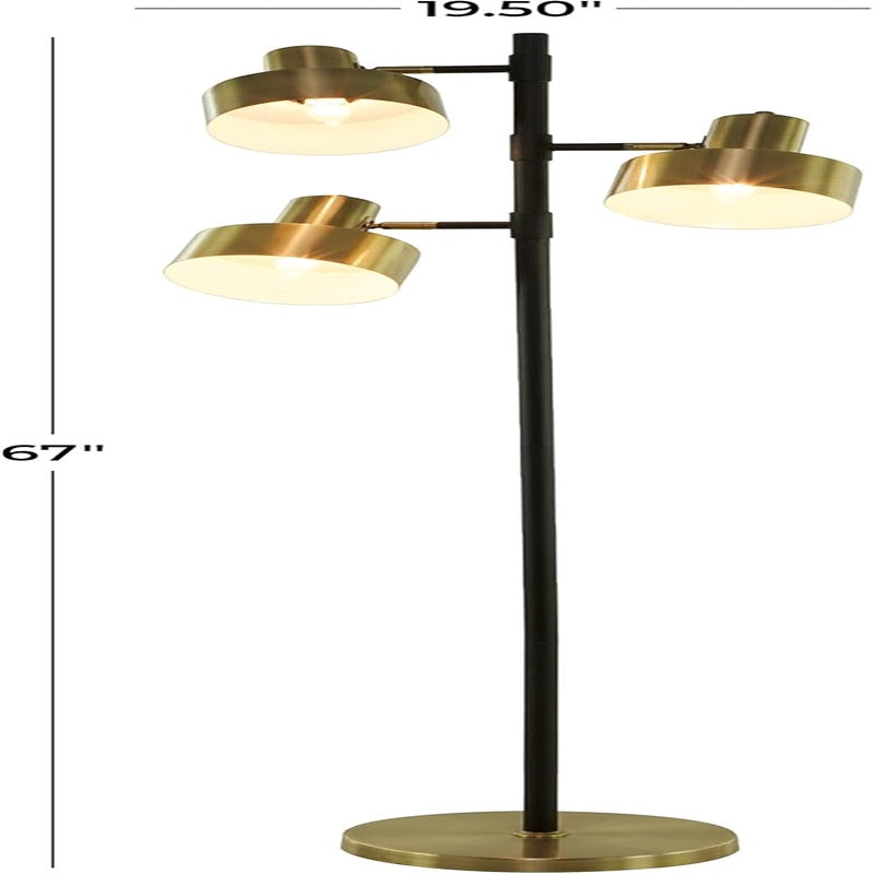 Metal Floor Lamp with Rotating Shades, 20 x 11 x 67 Gold
