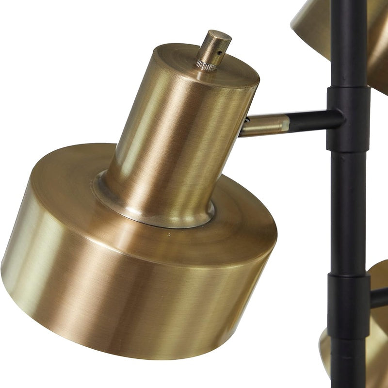 Metal Floor Lamp with Rotating Shades, 20 x 11 x 67 Gold